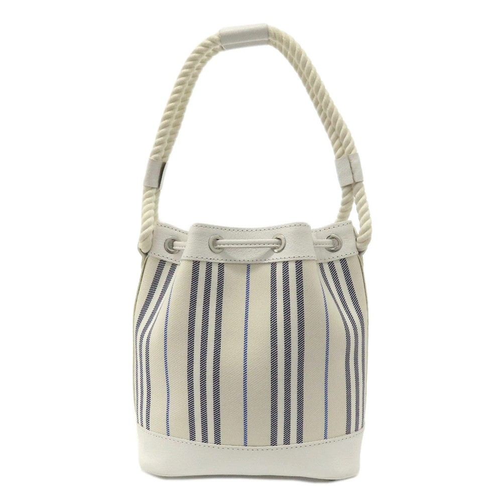Burberry Bag Striped Canvas Tote Black